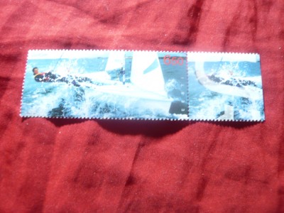 Timbru Estonia 2004 - Sprturi Nautice , cu vigneta foto