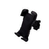 Suport telefon pentru bicicleta, rotativ 360⁰, prindere cu colier, din ABS, universal, negru