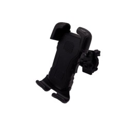Suport telefon pentru bicicleta, rotativ 360⁰, prindere cu colier, din ABS, universal, negru