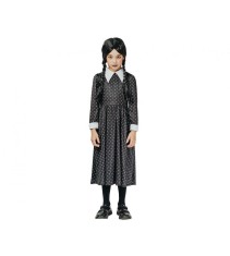 Costum carnaval Wednesday pentru copii, 7 - 8 ani ( 120/130 cm)