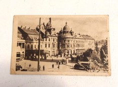 Carte postala / vedere, anii 50 (1955) R.P.R, Cluj PIata Libertatii, circulata, scrisa, print alb-negru foto
