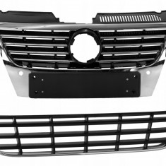 Grila Radiator + Grila Bara Fata Am Volkswagen Passat B6 2005-2011 Pdc Crom 3C0853651FPWF + 3C0853671AUZL