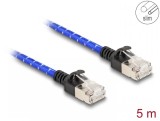 Cablu de retea RJ45 Cat.6A FTP Slim brodat 5m, Delock 80380