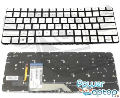 Tastatura HP Argintie Spectre X360 iluminata backlit foto