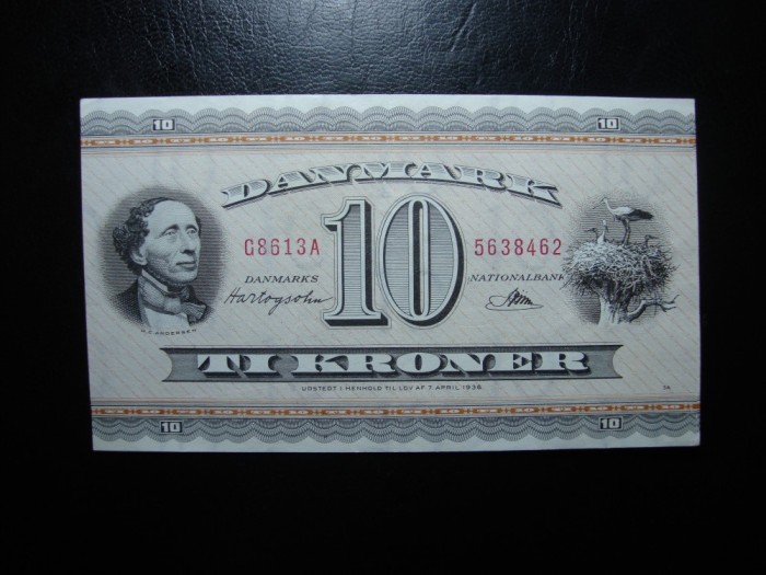 DANEMARCA 10 KRONER 1936 XF ++