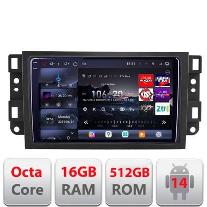 Navigatie Chevrolet Captiva 2006-2010 Edotec Kit-020 8 core QLED 2K 16+512 360 Android Waze USB Navigatie Internet Youtube Radio CarStore Technology