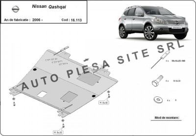 Scut metalic motor Nissan Qashqai fabricat incepand cu 2006 APS-16,113 foto