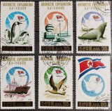BC397, DPR Korea 1991, serie explorare Antarctica, fauna, vapoare