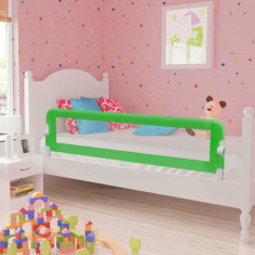 Balustrada de siguranta pentru pat de copil, verde, 150x42 cm foto