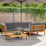 VidaXL Set canapele de grădină cu perne din paleți 4 piese lemn acacia