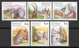 Monaco 1986 Mi 1748/53 MNH - Mamifere din Parcul National Mercantour