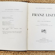 LISZT - LES MUSICIENS CELEBRES CALVOCORESSI ,1926