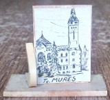 Microvedere-bibelou Tg. Mures, RPR 1955, Plastic, 36x18x30.5mm - Decoratiune Vintage Colectie