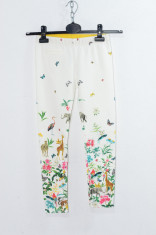 Pantaloni fata-Zara, 140, Alb &amp;amp; Imprimeu foto