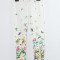 Pantaloni fata-Zara, 140, Alb &amp; Imprimeu