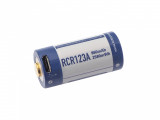 Acumulator RCR123A /16340 3.6V, 860mAh, cu incarcare USB