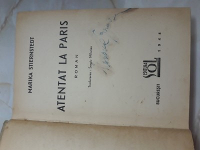 Atentat la Paris -Marika Stiernstedt (1944) foto