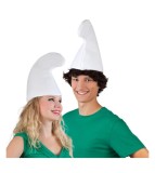 Palarie de strumf pentru carnaval, diametru 18 cm, alb