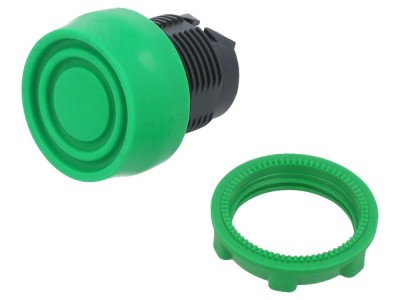 Comutator Apăsare 22mm Verde foto