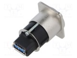 Adaptor USB A soclu-spate la USB B soclu-faţă FT cu &icirc;mpăm&acirc;ntare CLIFF