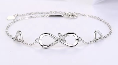 Bratara Argint 925 cu Pandantiv Infinit si Cruciulita - ALCA Fine Jewelry foto