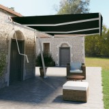 VidaXL Copertină autonomă retractabilă automat, antracit, 600x350 cm