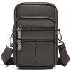 Geanta barbati, BUSY LDY&amp;GTM&reg; Swift, piele naturala, de umar si atasabila la curea, maro inchis