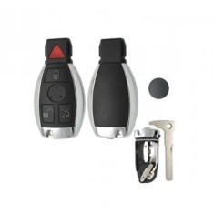 Carcasa cheie Topautochei&reg; pentru Mercedes Benz A B C E S Class W245 W204 W205 W210 W212 W221 W222 CLK Fara capac pentru baterie 3+1