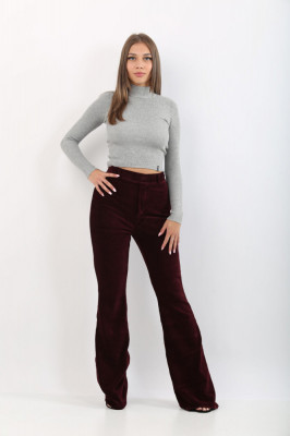 Pantaloni evazati model reiati Stradivarius foto