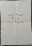 Program Spectacol Festiv dedicat Zilei Invatatorului// Bucuresti 1970