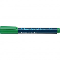 Set 10 Markere Permanente Schneider Maxx 130, Varf Rotund, Scriere 1-3 mm, Verde, Marker Permanent, Accesorii Birou, Instrumente de Scris