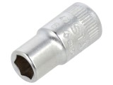Cheie tubulară 6mm 6-puncte, lungime manşon 23mm, oţel