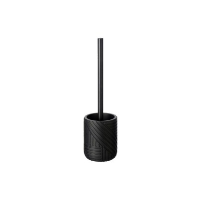 Perie wc cu suport, negru mat, design modern, model 3D, Sepio foto