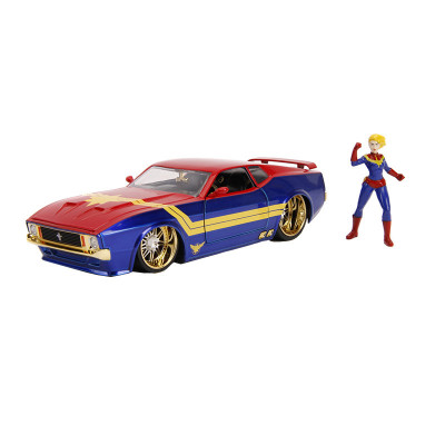 Masinuta Marvel Ford Mustang Simba, metal/plastic, figurina inclusa foto