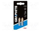 Capăt de șurubelniță Phillips PH2 25mm set 2 buc GRAPHITE
