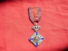 Steaua Romaniei in grad de Cavaler , Carol I , argint si email foto