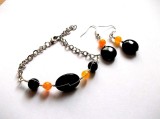 set bratara si cercei cu onix si agate 36828