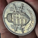 UNGARIA Medalie patriotica an 1939 , argint 19.93 grame - ,, Viteazul MIKLOS HORTHY de BAIA MARE , REGENTUL UNGARIEI "