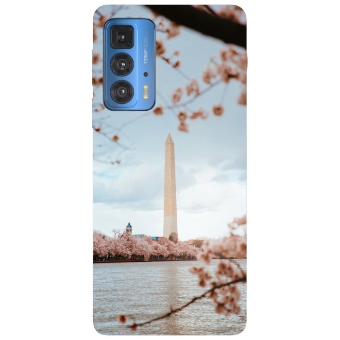 Husa compatibila cu Motorola Edge 20 Lite model Cherry Blossom in Washington, Silicon, TPU, Viceversa