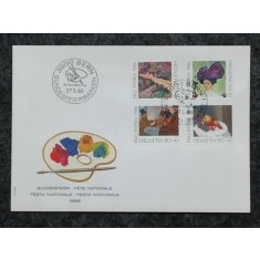Elvetia 1986 - picturi, serie pe FDC