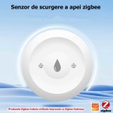 Senzor de scurgere a apei Smart Life, nivel IP66, alarma, detector prin aplicatie, imersie, Tuya Zigbee