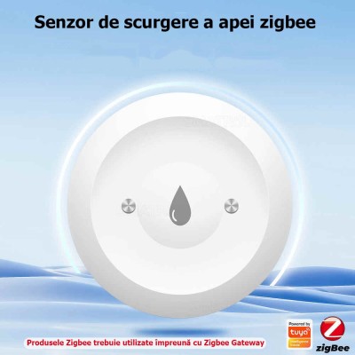 Senzor de scurgere a apei Smart Life, nivel IP66, alarma, detector prin aplicatie, imersie, Tuya Zigbee foto