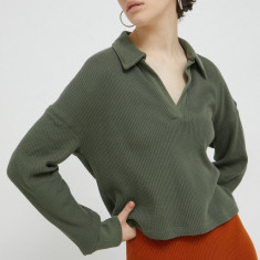 Abercrombie & Fitch pulover femei, culoarea verde