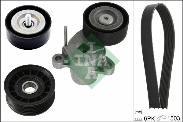 INA 529 0337 10 Set curea transmisie cu caneluri