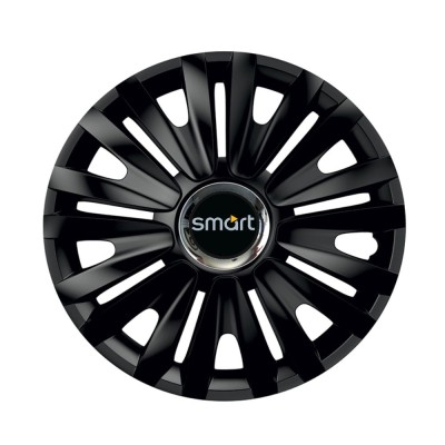 Set 4 capace roti Negre Cu Inel Cromat Royal R15 Compatibil Cu Smart foto