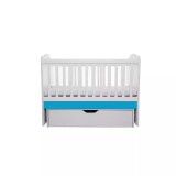 Cumpara ieftin Patut Eurogloria Como Balansoar - Alb cu Albastru + Saltea cocos confort 120 x 60 x 12 cm