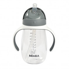 Cana cu pai din Tritan Beaba 300 ml Mineral Grey