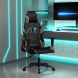 vidaXL Scaun de gaming de masaj, negru și gri, piele ecologică 345515
