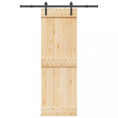 vidaXL Ușă glisantă cu set de feronerie 70x210 cm, lemn masiv de pin foto