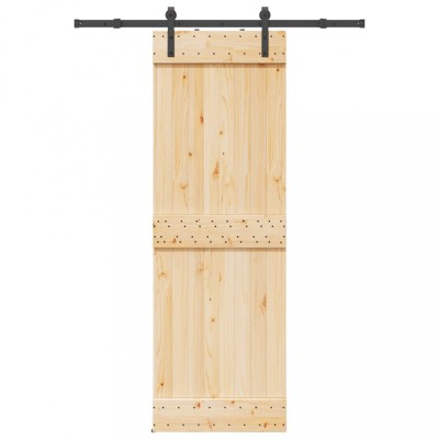 vidaXL Ușă glisantă cu set de feronerie 70x210 cm, lemn masiv de pin 3332652 foto